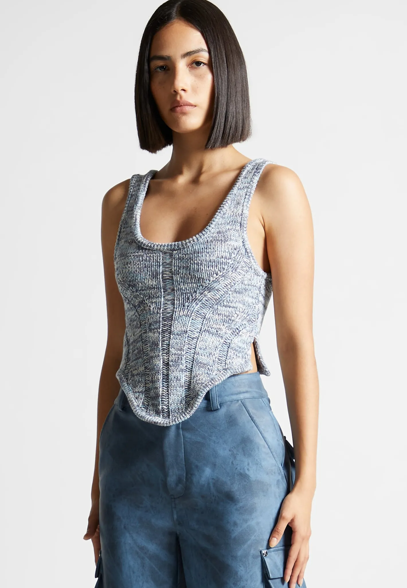 Space Dye Knit Corset Top -^Manière De Voir Clearance