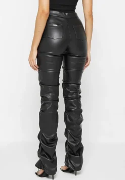 Tacked Vegan Leather Flared Trousers -^Manière De Voir Clearance