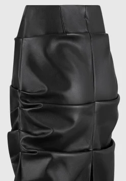 Tacked Vegan Leather Midaxi Skirt -^Manière De Voir Online