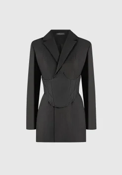 Tailored Blazer Dress with Reversible Corset -^Manière De Voir Clearance