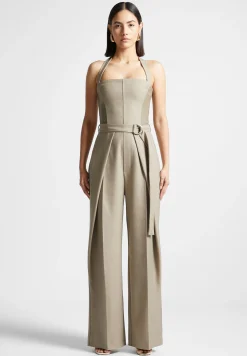 Tailored Pleat Jumpsuit with Belt -^Manière De Voir Best