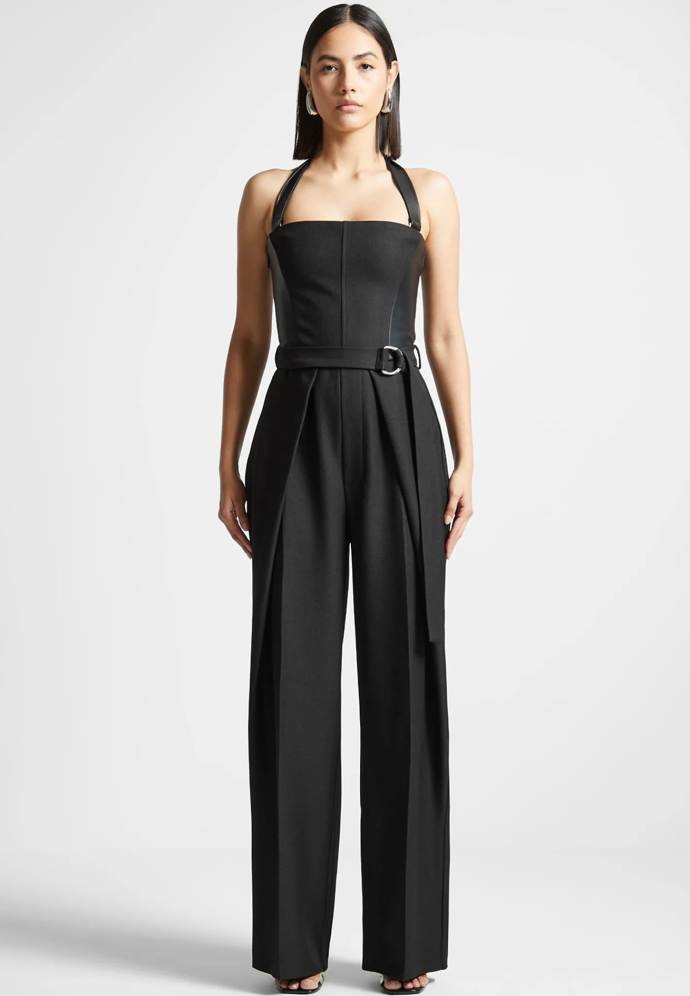 Tailored Pleat Jumpsuit with Belt -^Manière De Voir Clearance