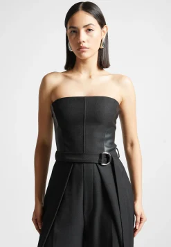 Tailored Pleat Jumpsuit with Belt -^Manière De Voir Clearance