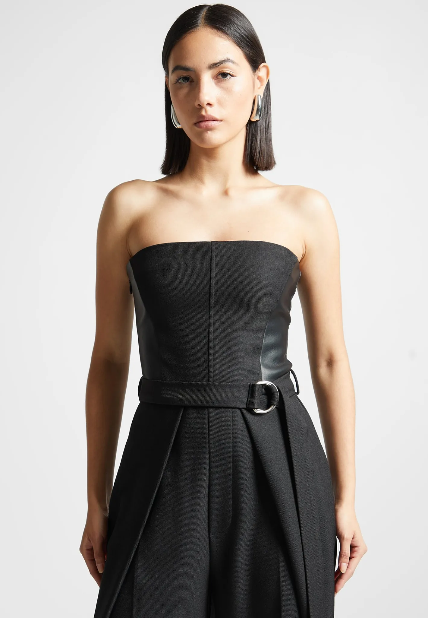 Tailored Pleat Jumpsuit with Belt -^Manière De Voir Clearance