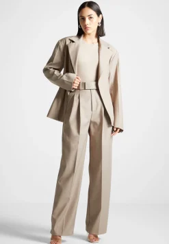 Tailored Pleated Trousers with Eiffel Belt -^Manière De Voir Outlet