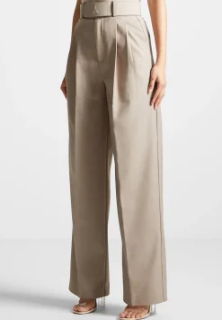 Tailored Pleated Trousers with Eiffel Belt -^Manière De Voir Outlet