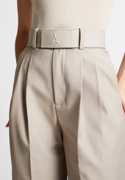 Tailored Pleated Trousers with Eiffel Belt -^Manière De Voir Outlet