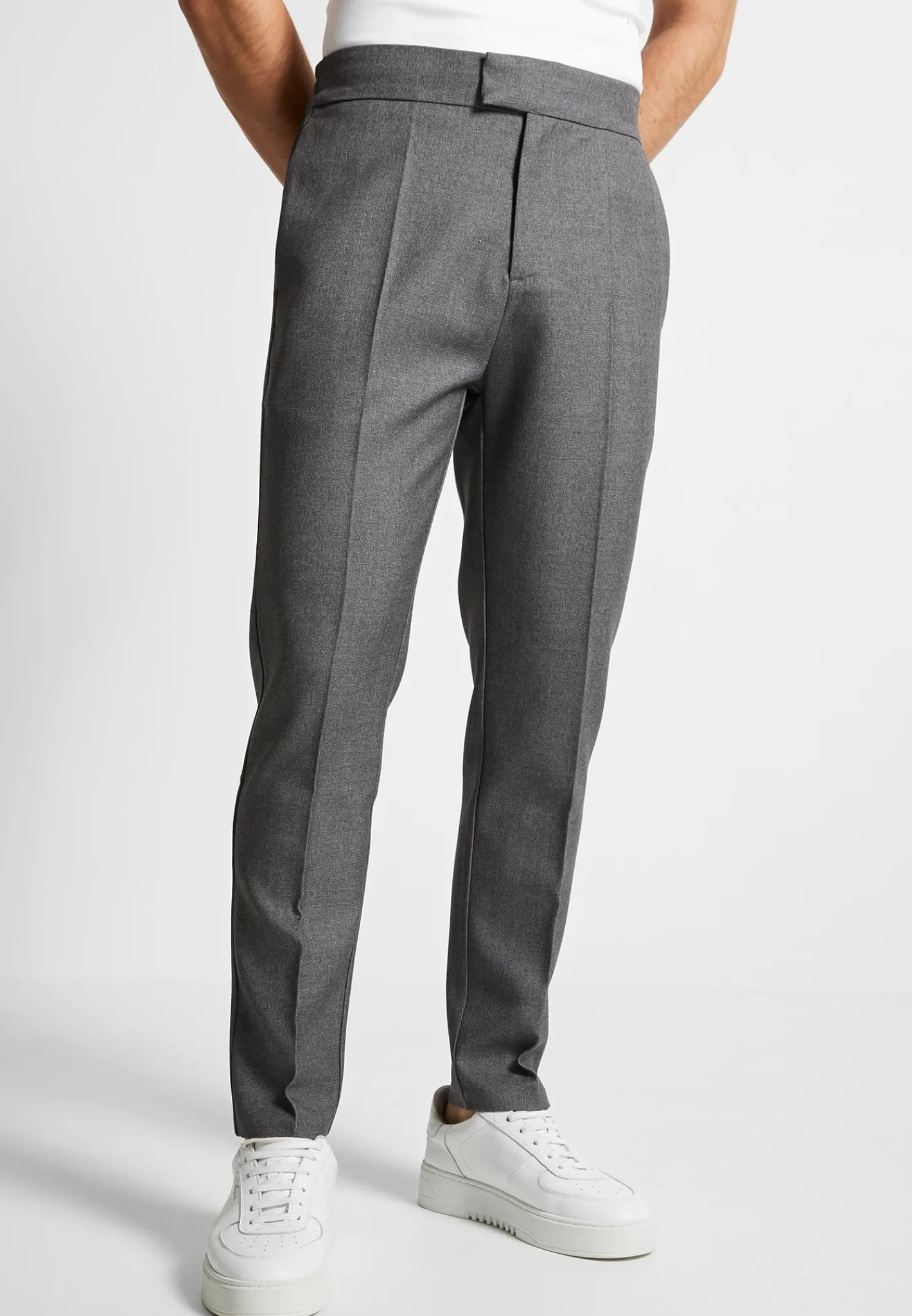 Tapered Fit Press Crease Tailored Trousers -^Manière De Voir Sale