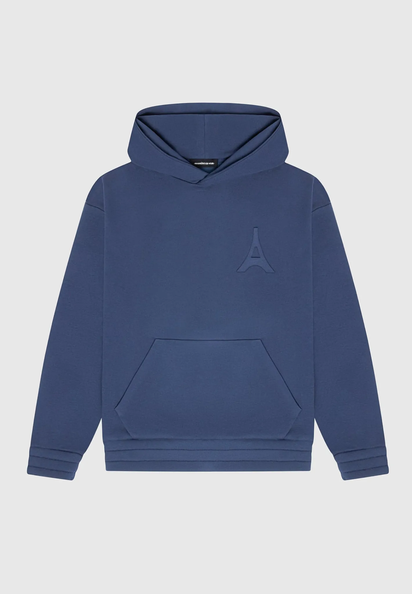 Éternel 420GSM Eiffel Embossed Hoodie - Airforce Blue^Manière De Voir Best
