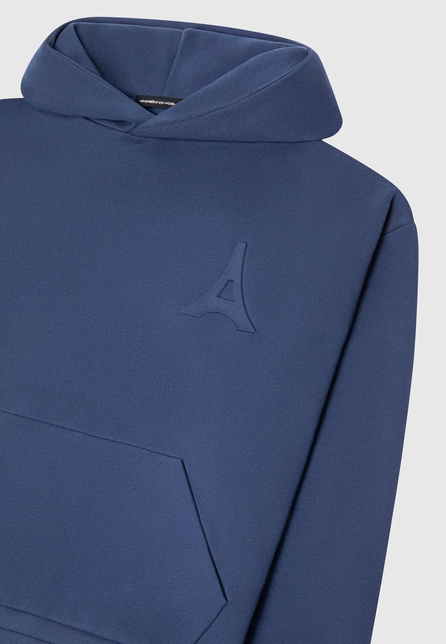 Éternel 420GSM Eiffel Embossed Hoodie - Airforce Blue^Manière De Voir Best