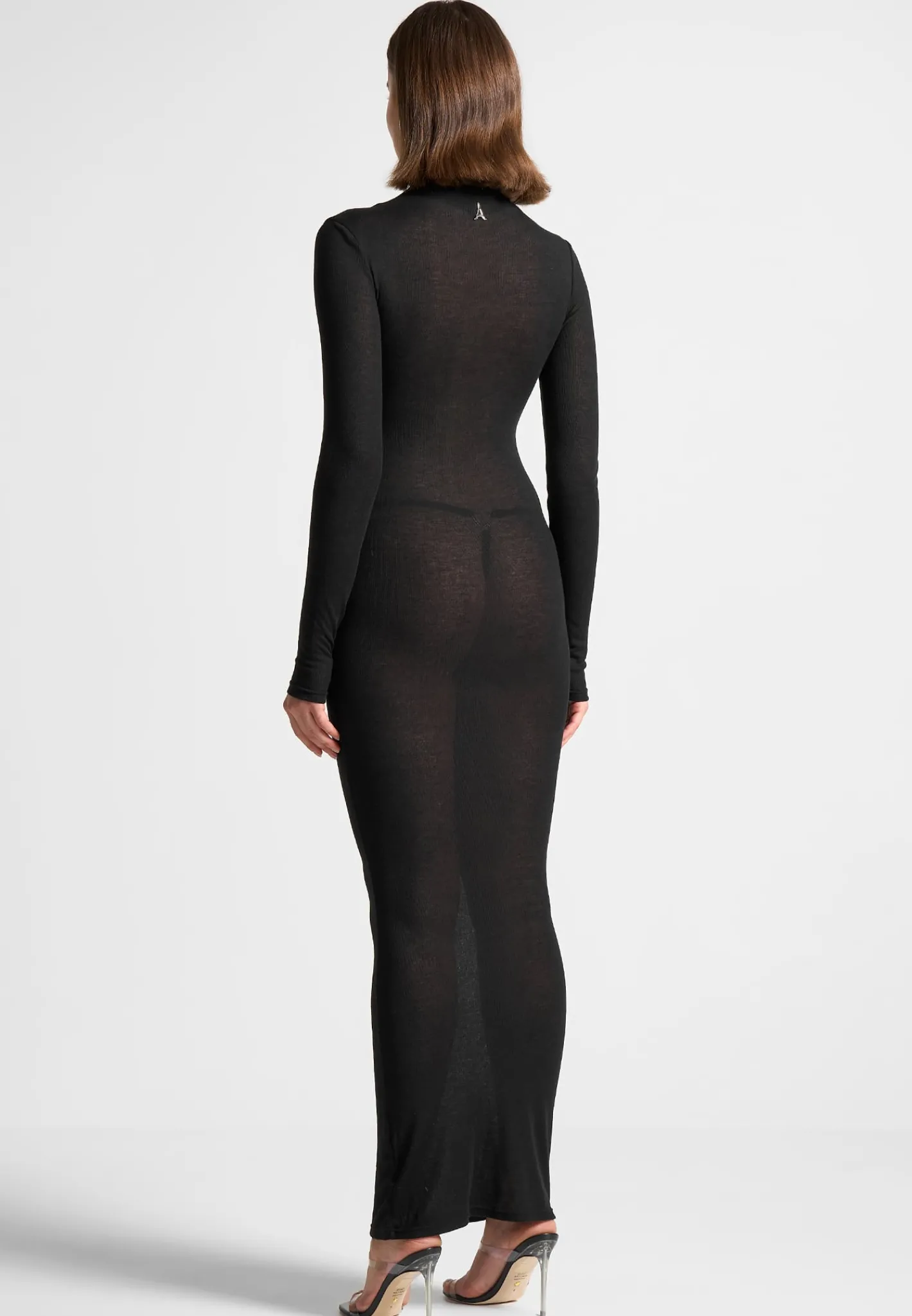 Éternelle Mock Neck Sheer Midaxi Dress -^Manière De Voir Sale