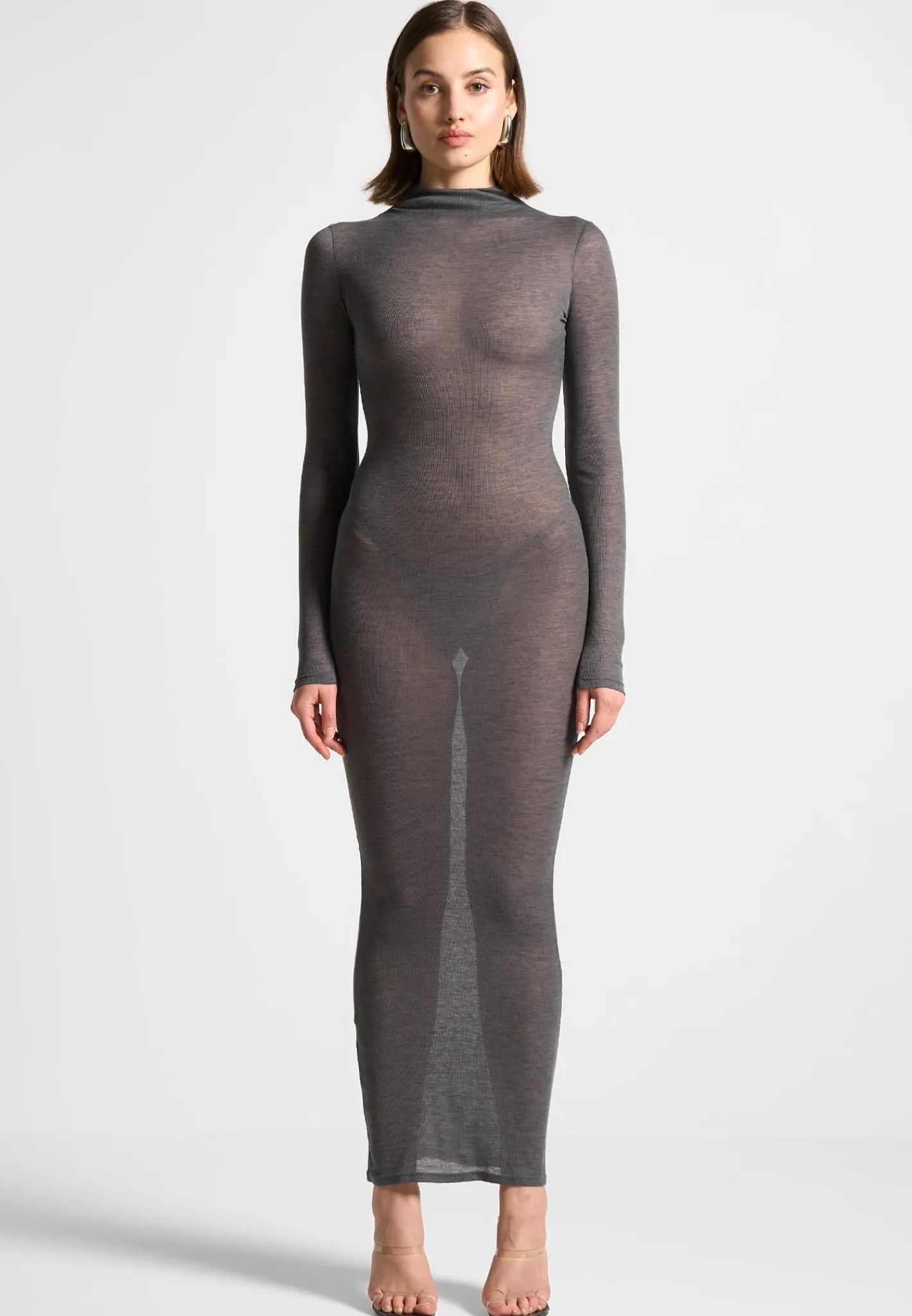 Éternelle Mock Neck Sheer Midaxi Dress -^Manière De Voir Best