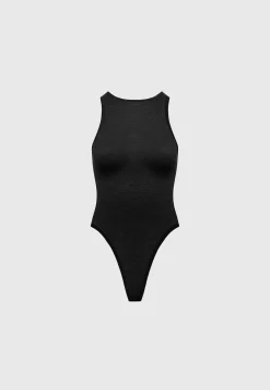 Éternelle Sheer Racer Neck Bodysuit -^Manière De Voir Clearance