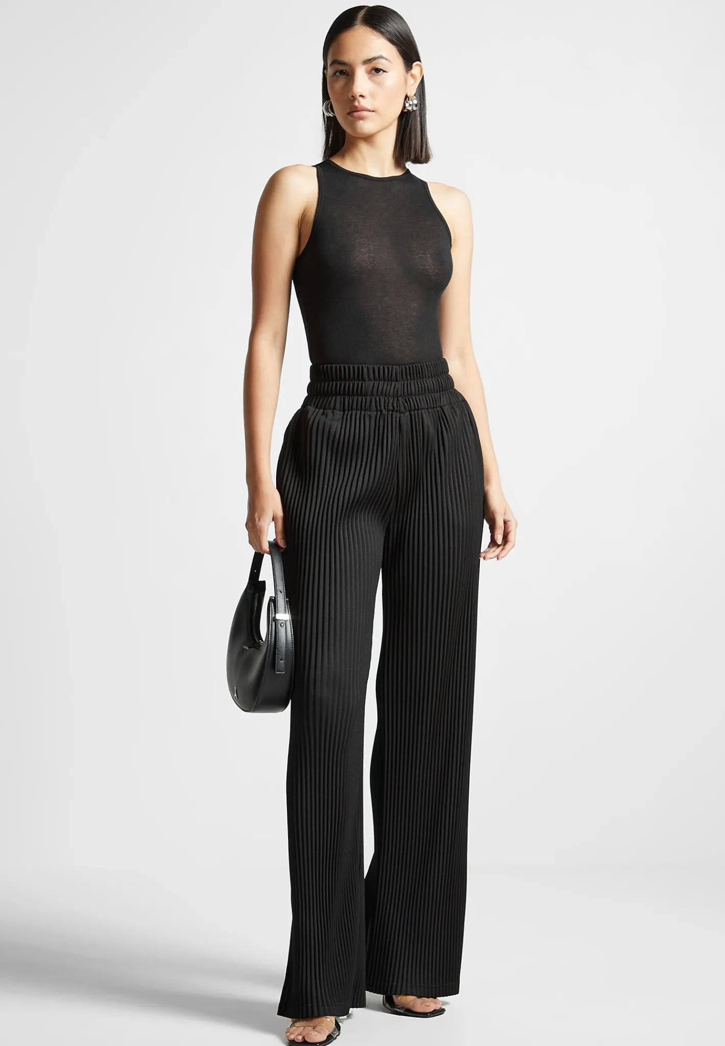 Éternelle Sheer Racer Neck Bodysuit -^Manière De Voir Clearance