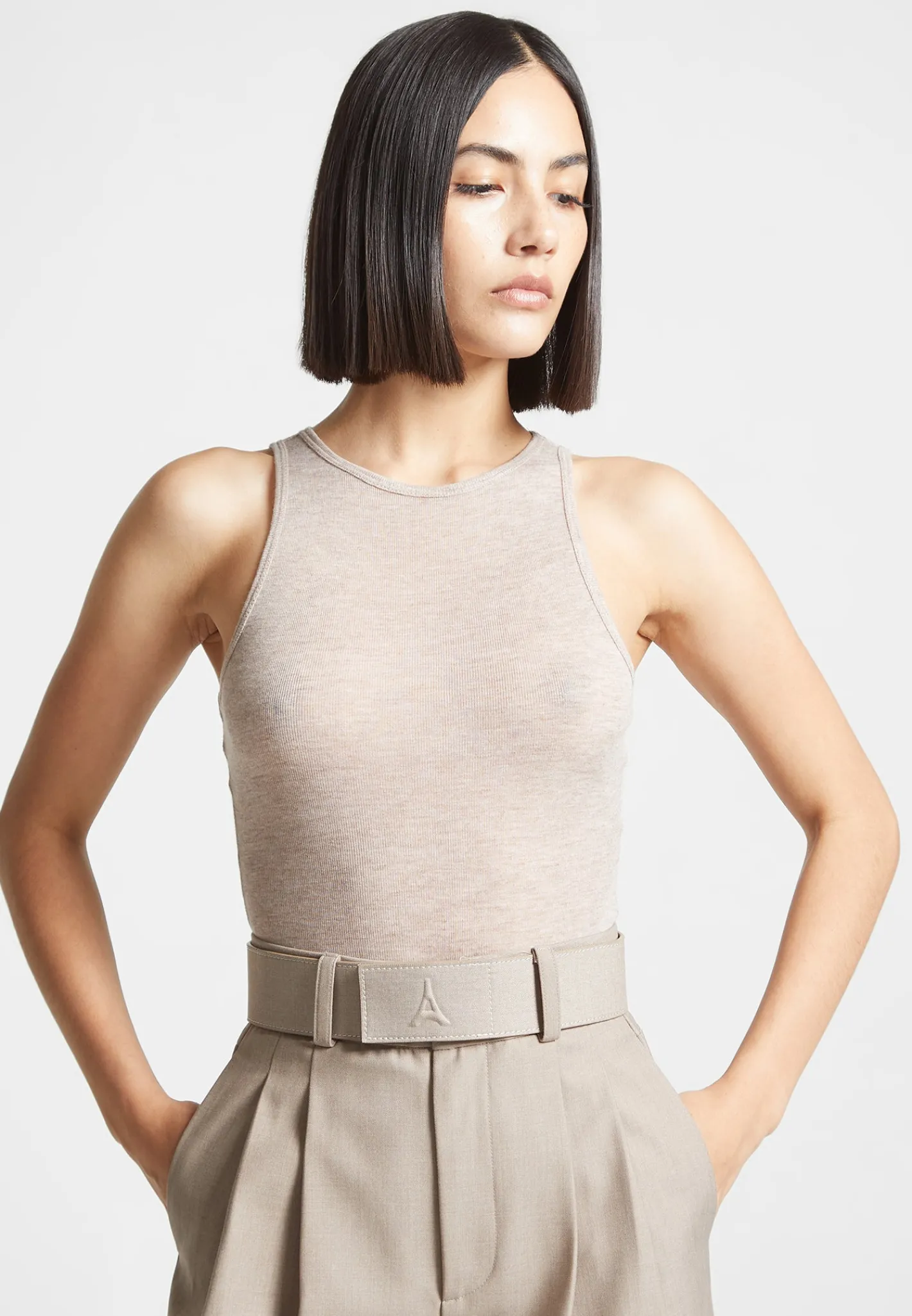 Éternelle Sheer Racer Neck Bodysuit -^Manière De Voir Discount