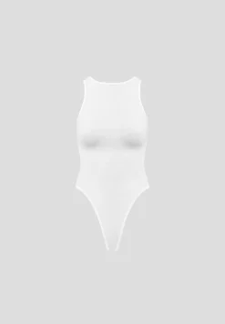 Éternelle Sheer Racer Neck Bodysuit -^Manière De Voir Sale