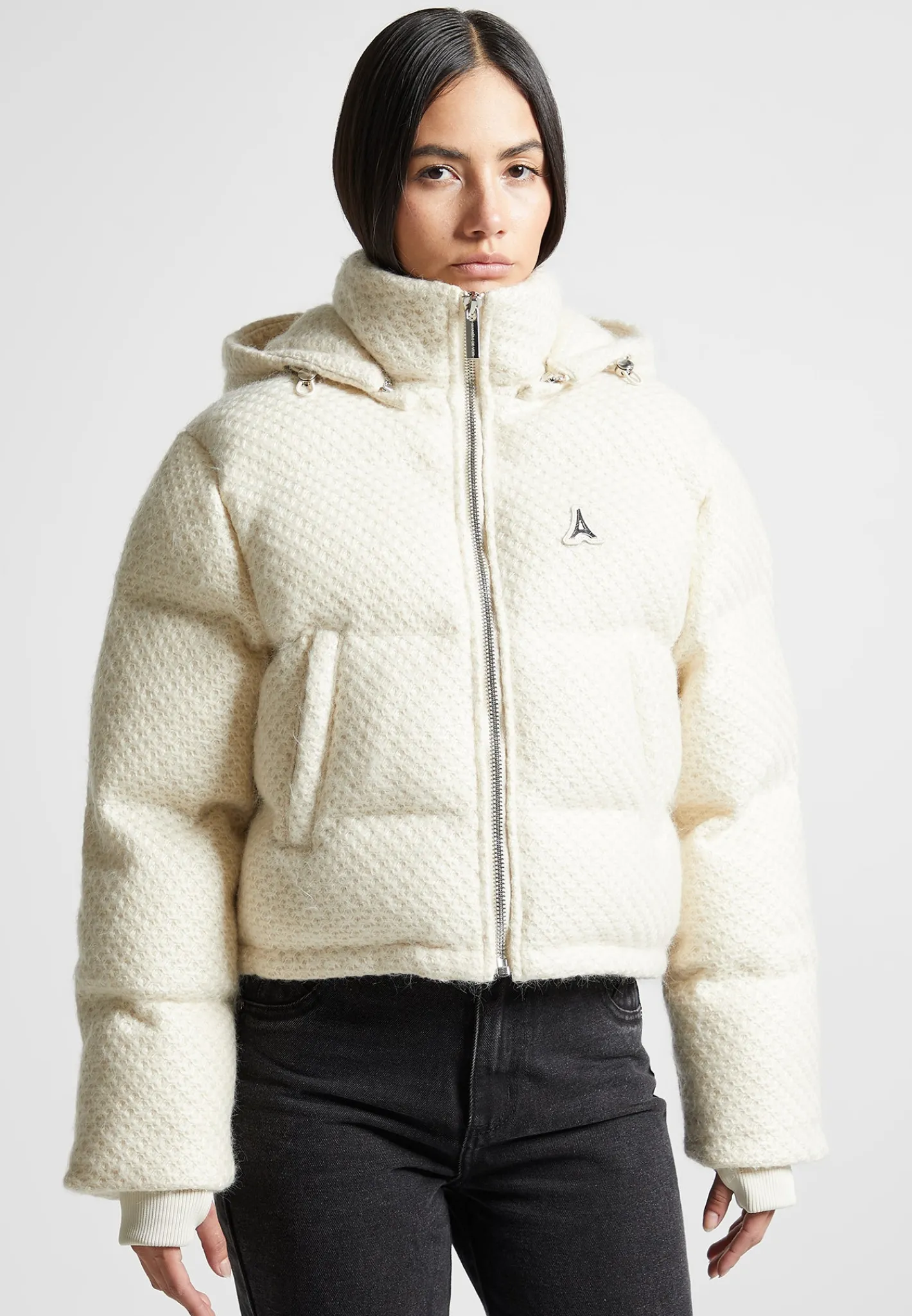 Textured Knit Puffer Jacket -^Manière De Voir New