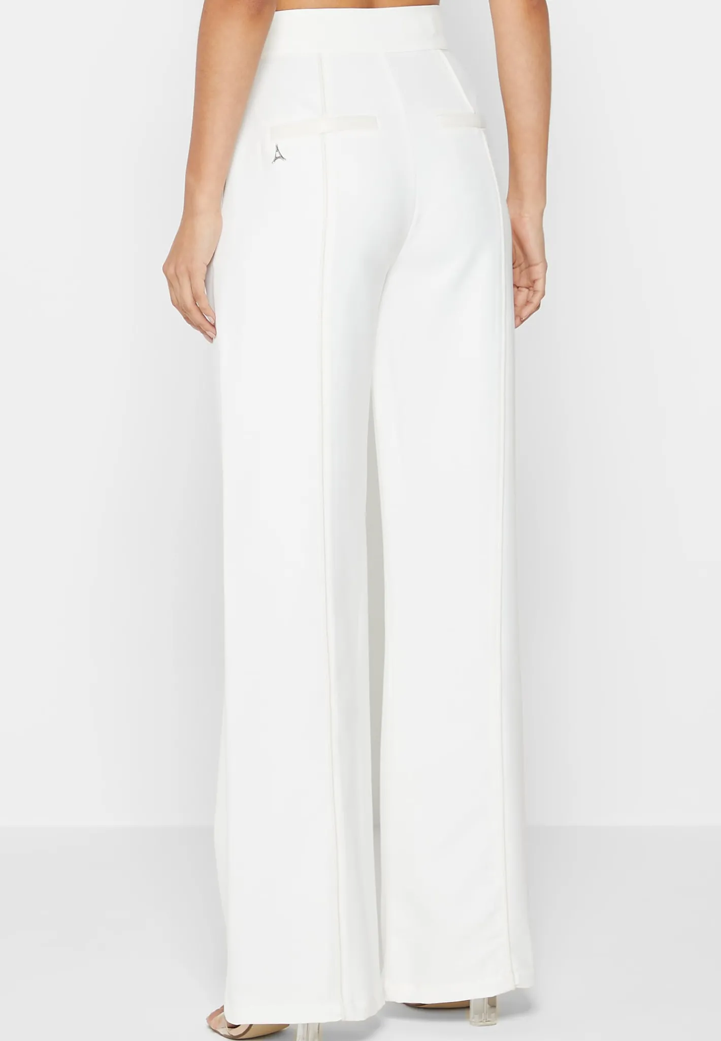 Trousers with Vegan Leather Pintuck -^Manière De Voir Discount