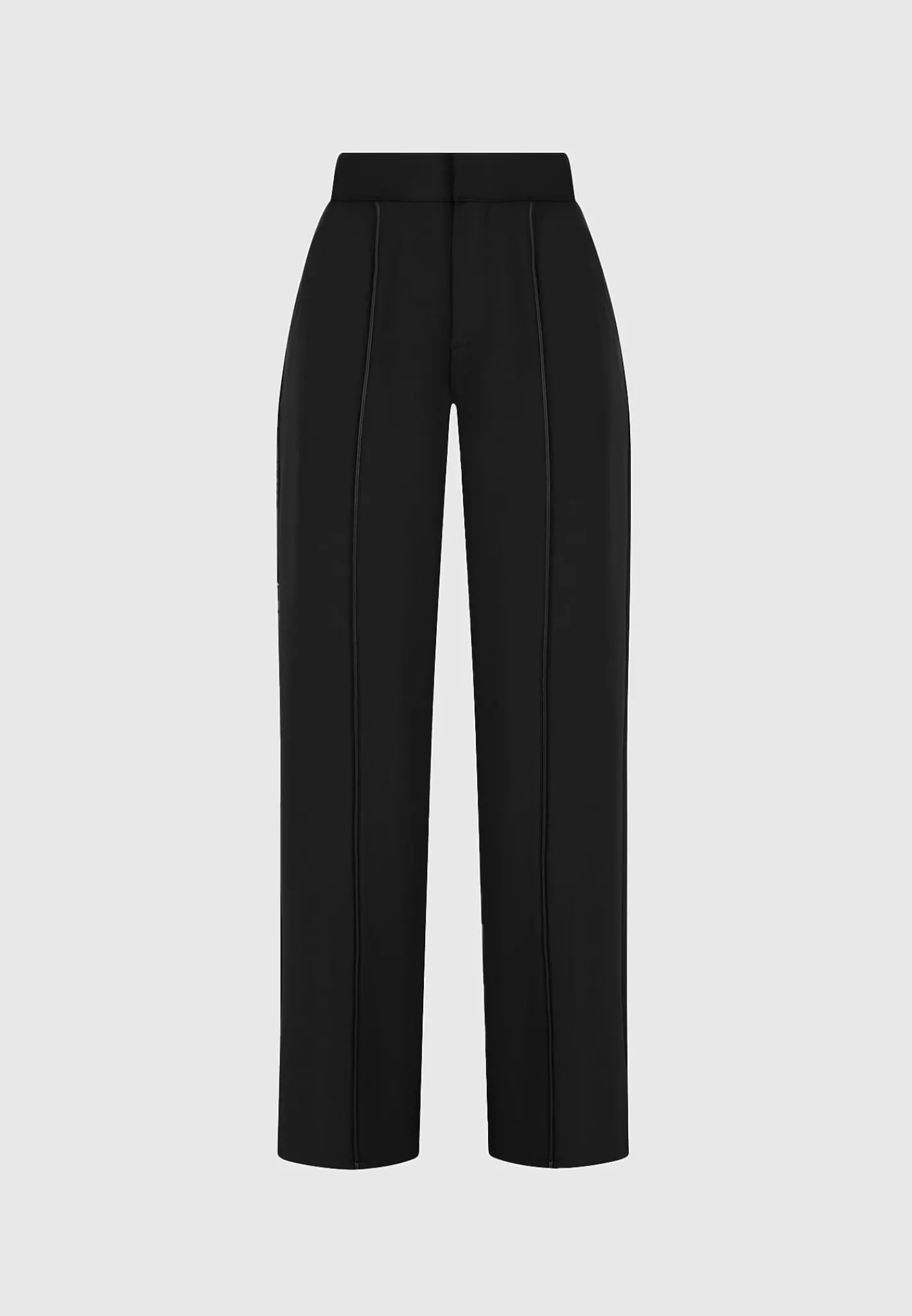 Trousers with Vegan Leather Pintuck -^Manière De Voir Discount