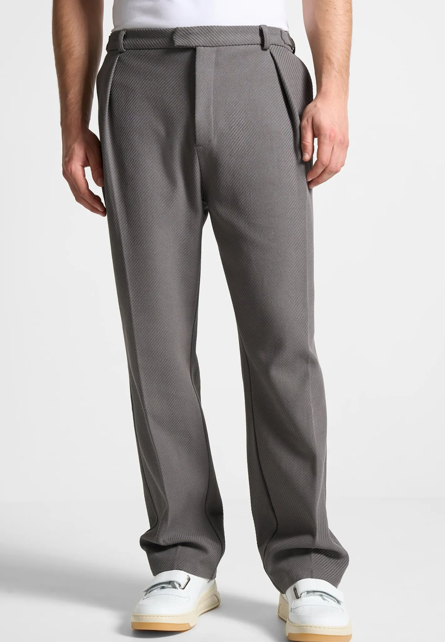 Twill Regular Trousers with Pleat -^Manière De Voir Discount