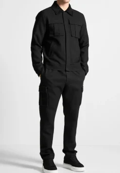 Twill Trucker Jacket with Velvet Collar -^Manière De Voir New