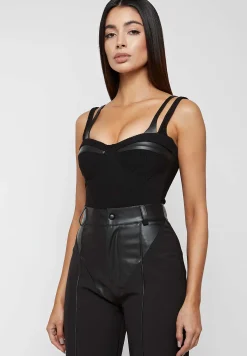 Twin Strap Ribbed Bodysuit -^Manière De Voir Sale