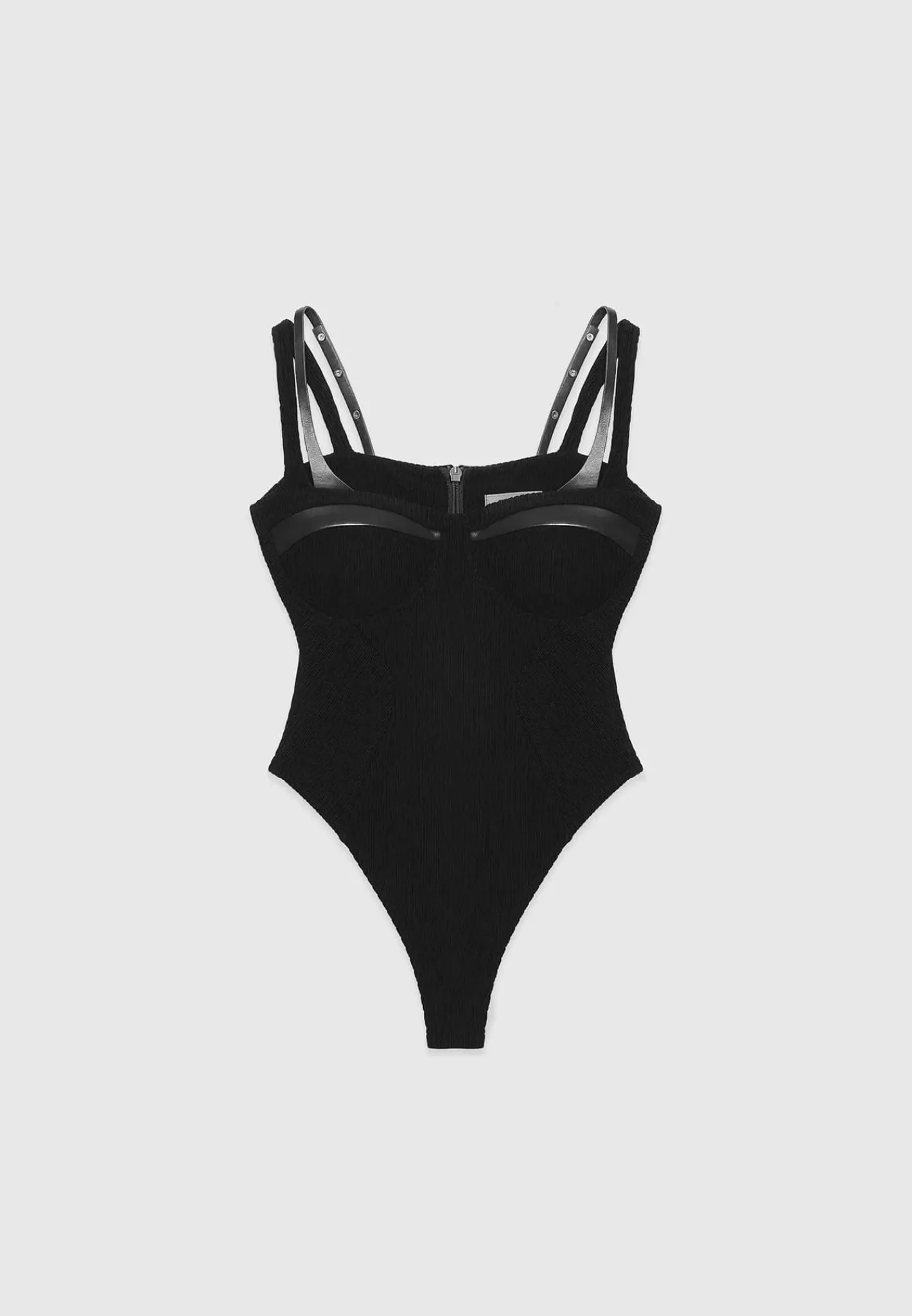 Twin Strap Ribbed Bodysuit -^Manière De Voir Sale