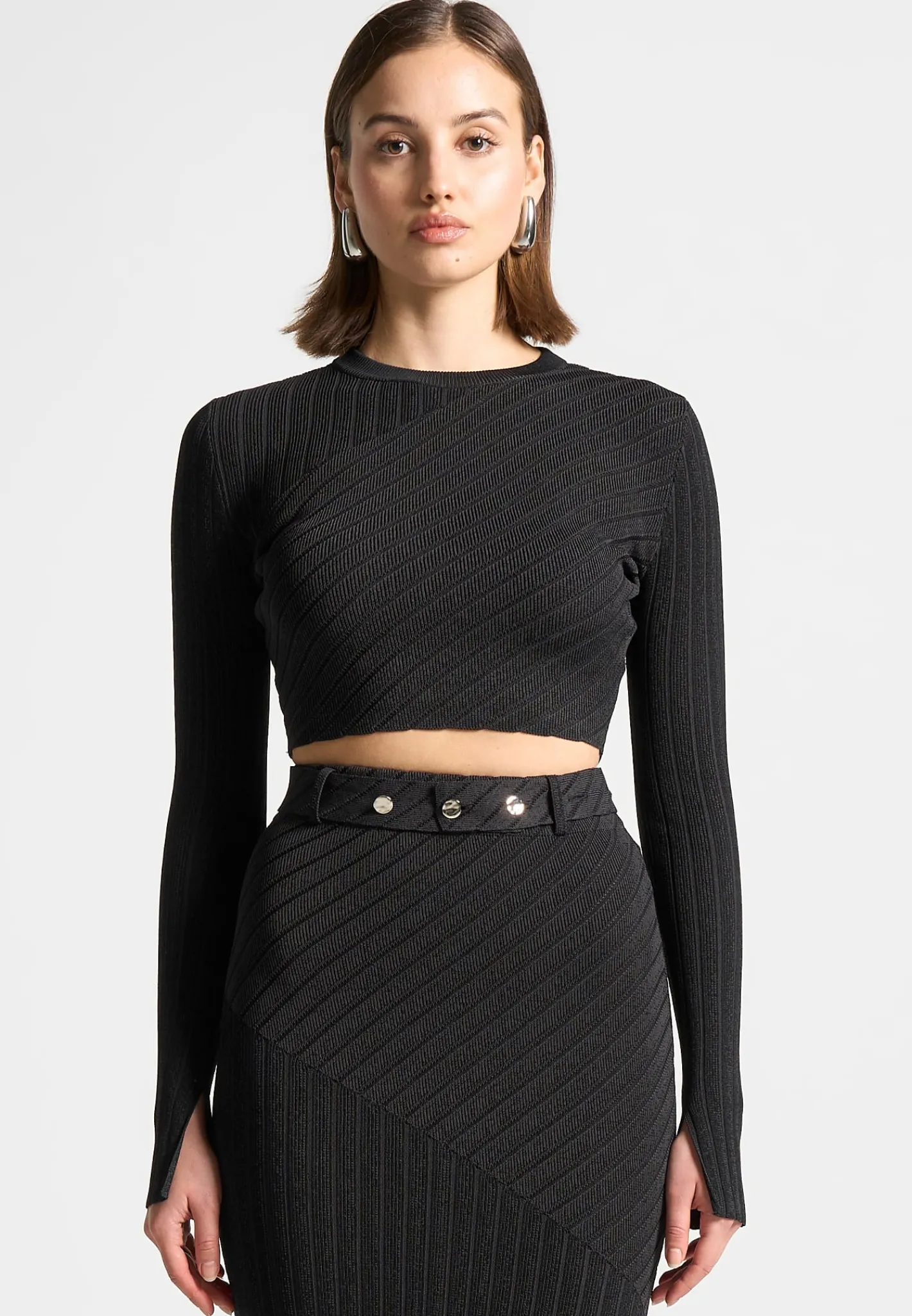Two-Tone Ribbed Knit Top -^Manière De Voir Hot