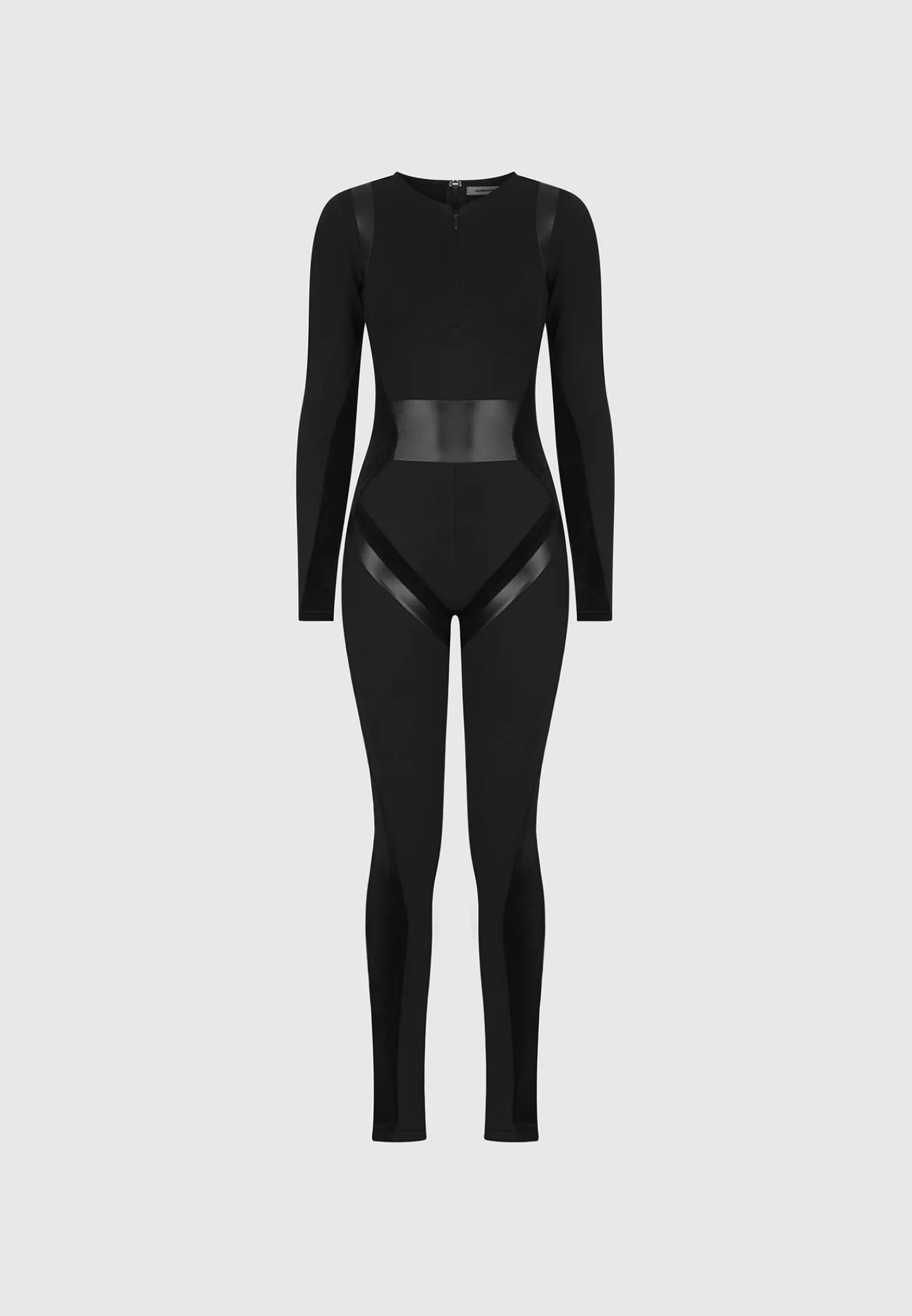 Vegan Leather & Bandage Contour Jumpsuit -^Manière De Voir Clearance
