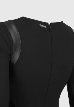 Vegan Leather & Bandage Contour Jumpsuit -^Manière De Voir Clearance