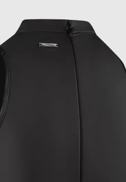 Vegan Leather & Satin Wrap Bodycon Dress -^Manière De Voir Outlet