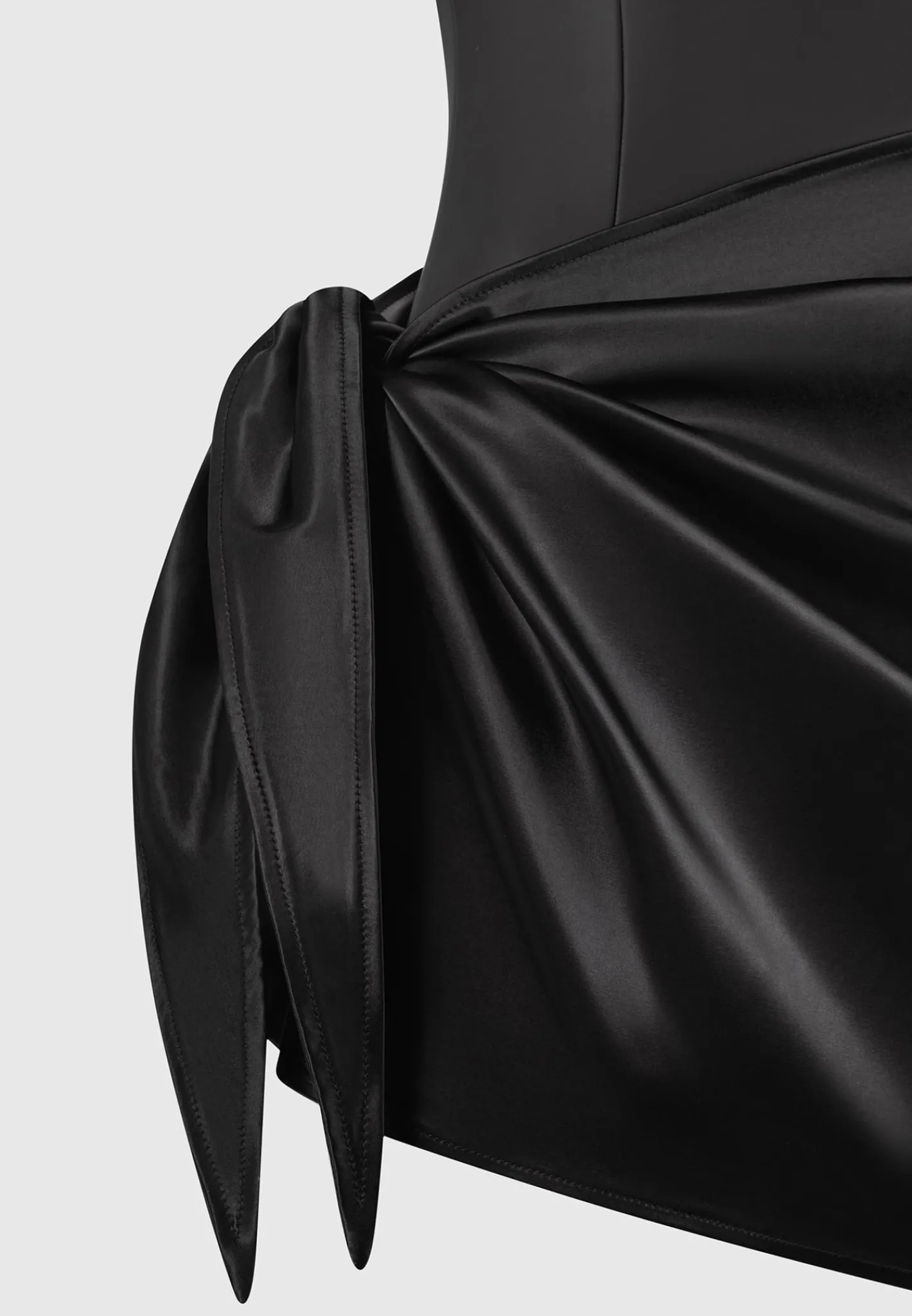 Vegan Leather & Satin Wrap Bodycon Dress -^Manière De Voir Outlet