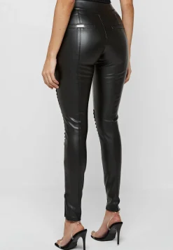 Vegan Leather & Suede Ribbed Legging -^Manière De Voir Fashion