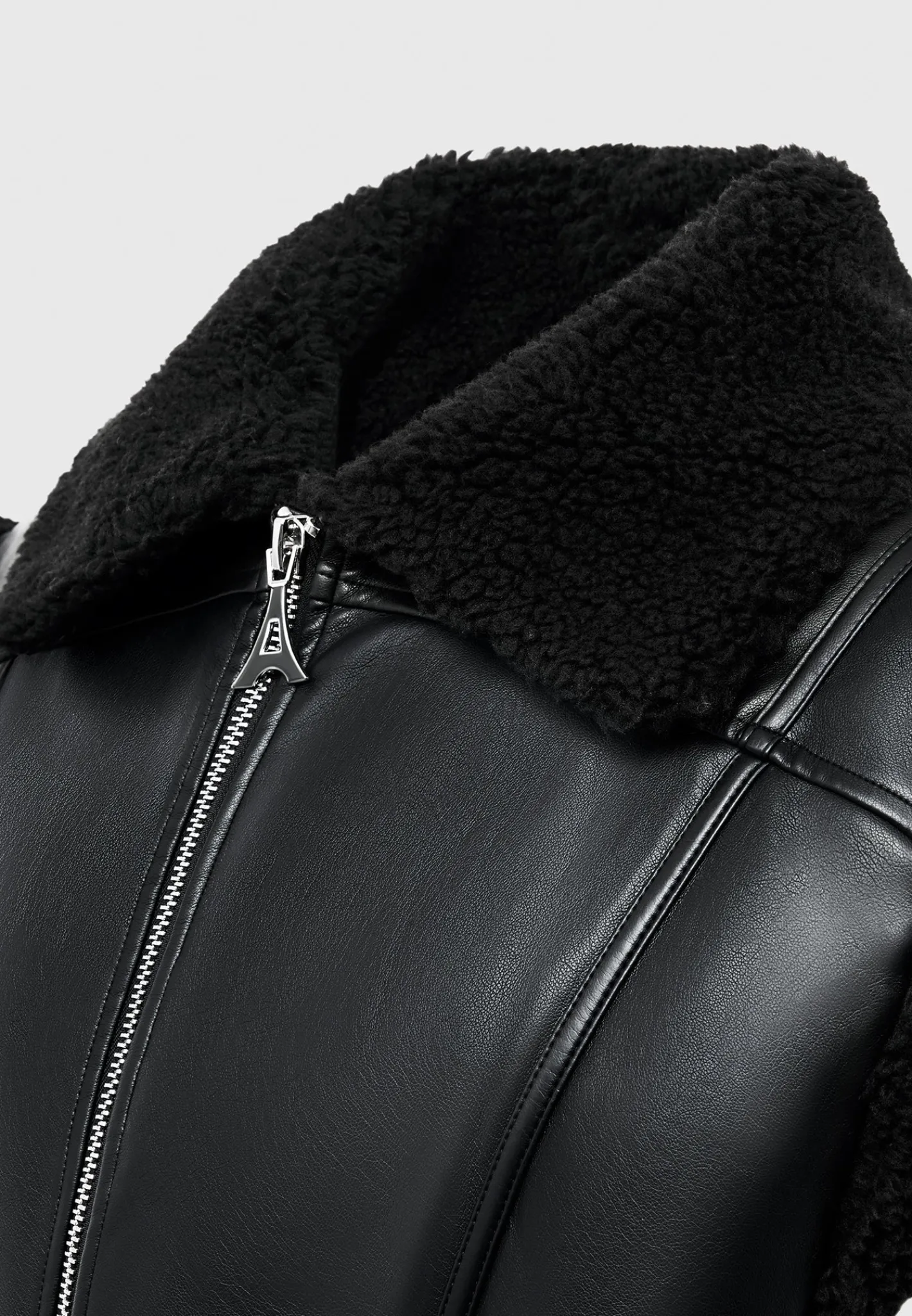 Vegan Leather and Borg Oversized Gilet -^Manière De Voir Best