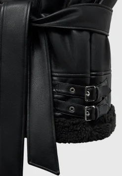 Vegan Leather and Borg Oversized Gilet -^Manière De Voir Best