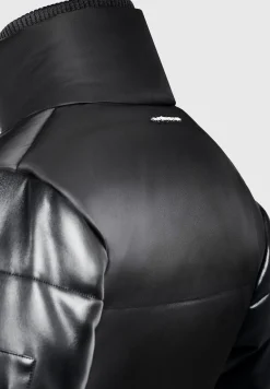 Vegan Leather and Nylon Layered Puffer Jacket -^Manière De Voir Clearance