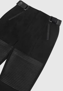 Vegan Leather and Suede Ribbed Leggings -^Manière De Voir Discount