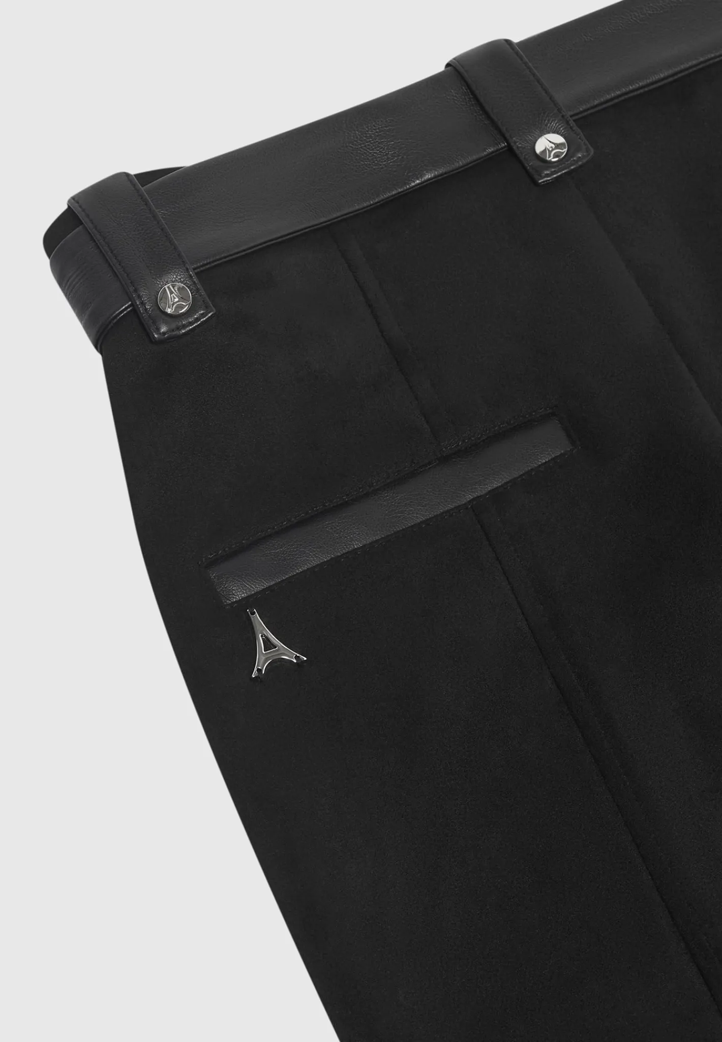 Vegan Leather and Suede Ribbed Leggings -^Manière De Voir Discount