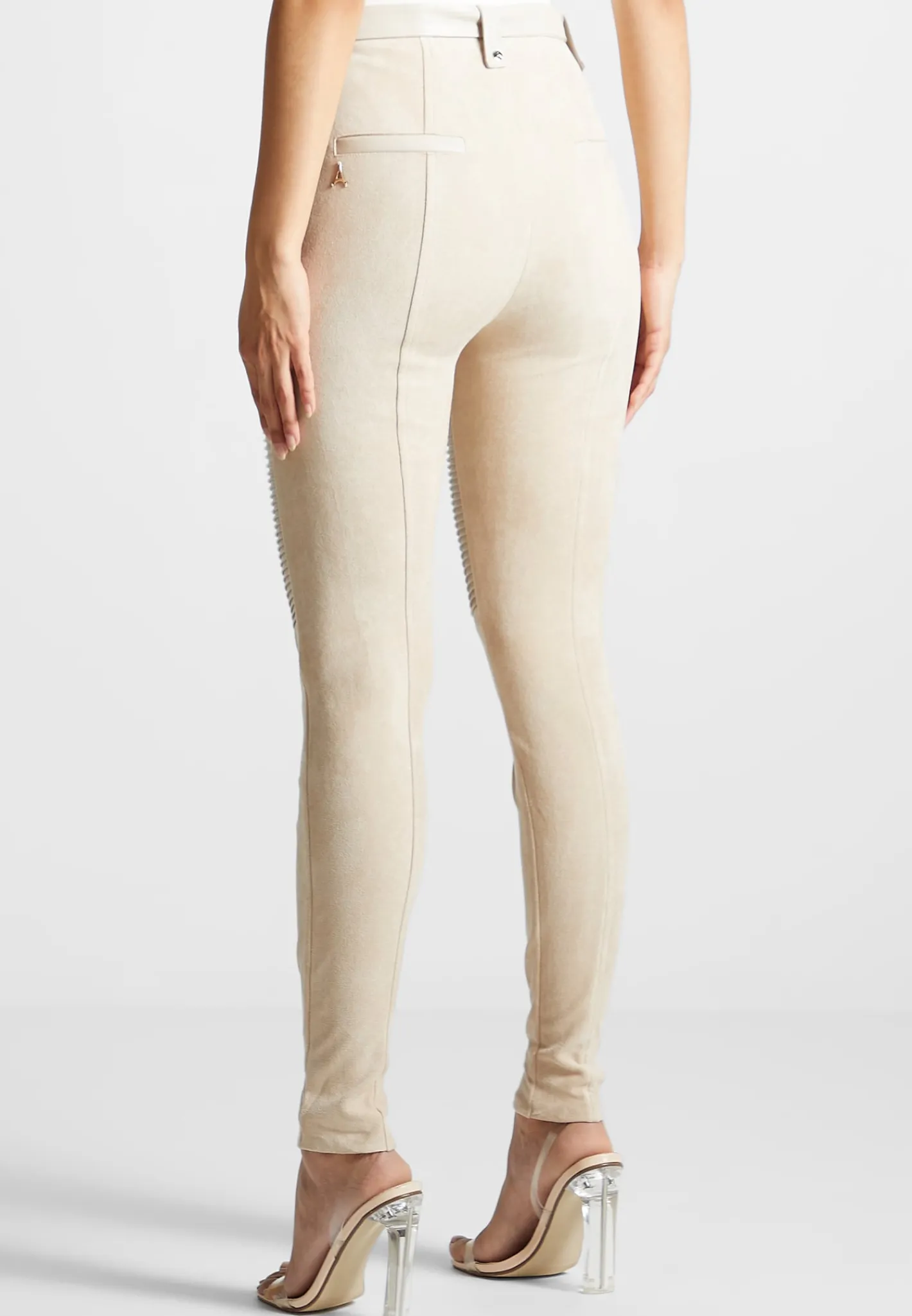 Vegan Leather and Suede Ribbed Leggings -^Manière De Voir Discount
