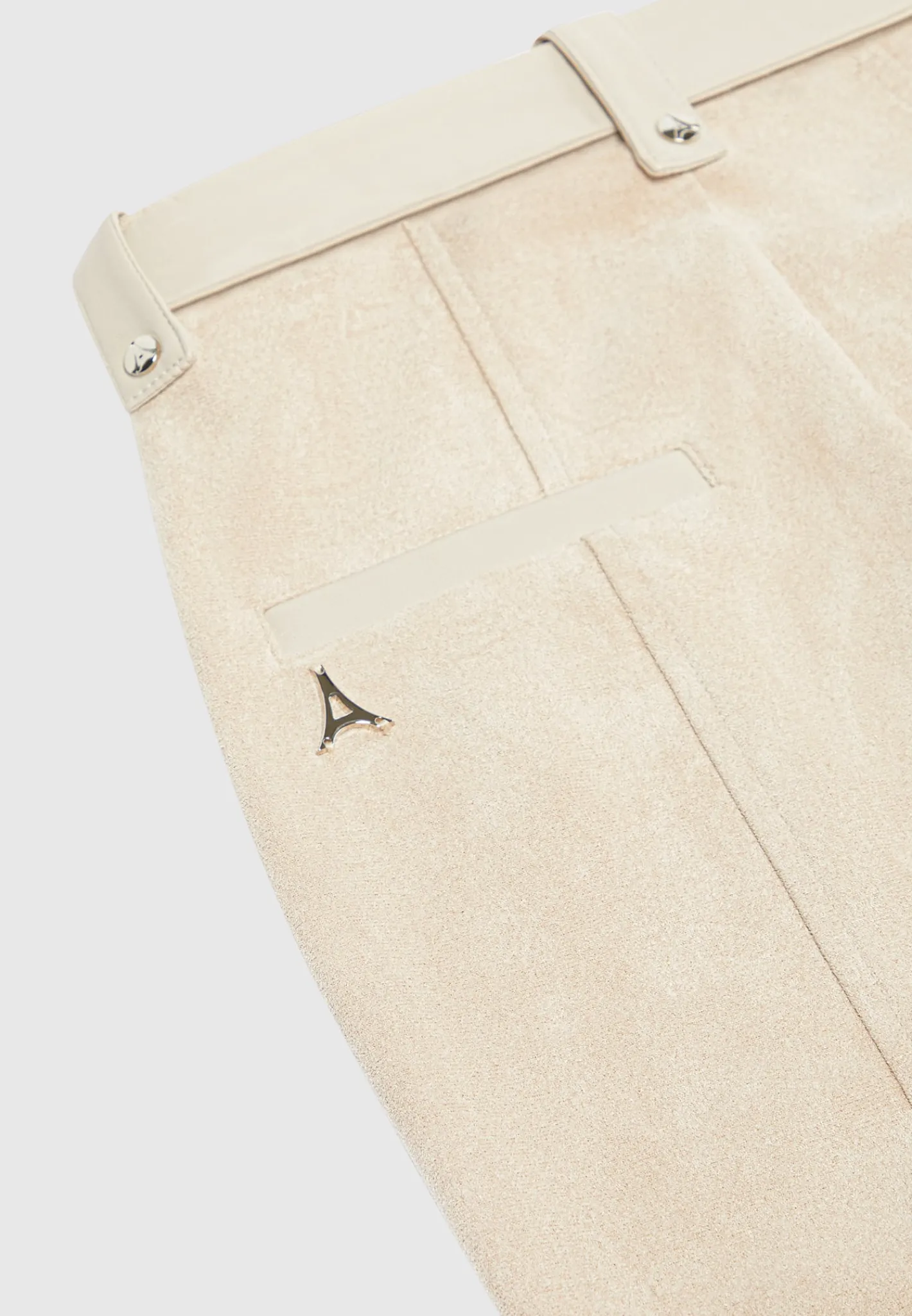 Vegan Leather and Suede Ribbed Leggings -^Manière De Voir Discount