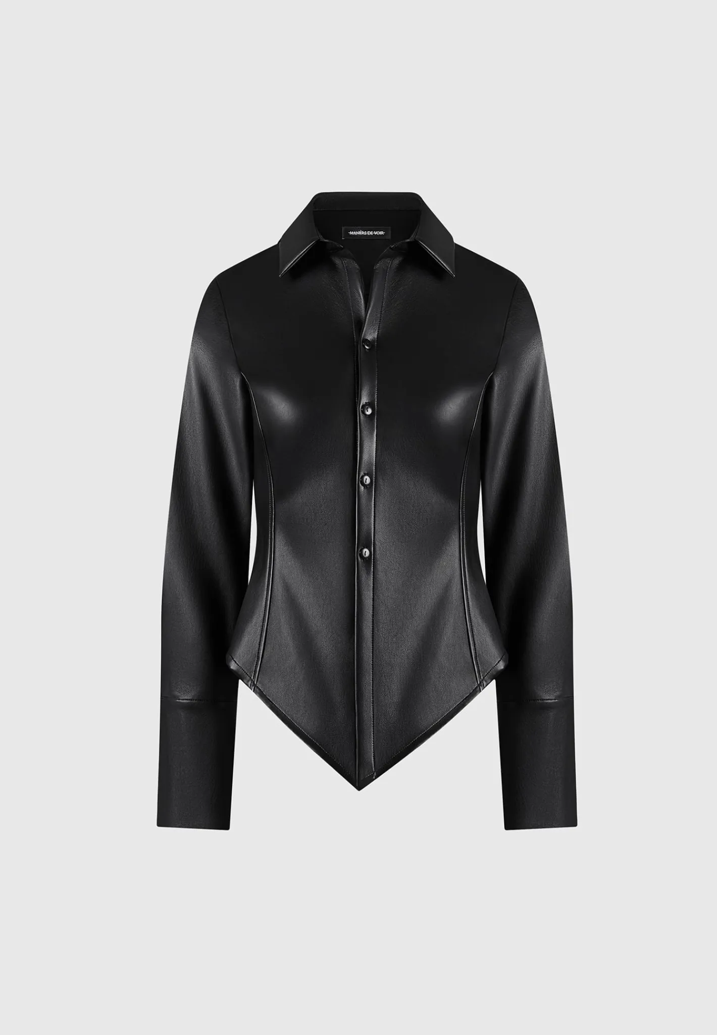 Vegan Leather Angled Shirt -^Manière De Voir Fashion