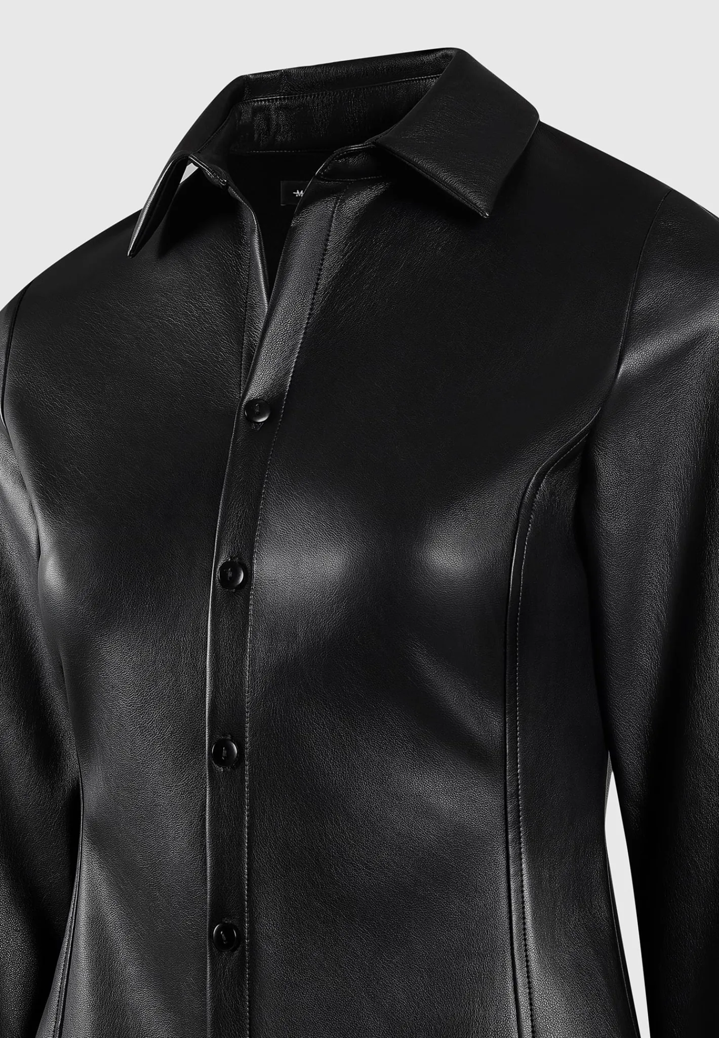 Vegan Leather Angled Shirt -^Manière De Voir Fashion