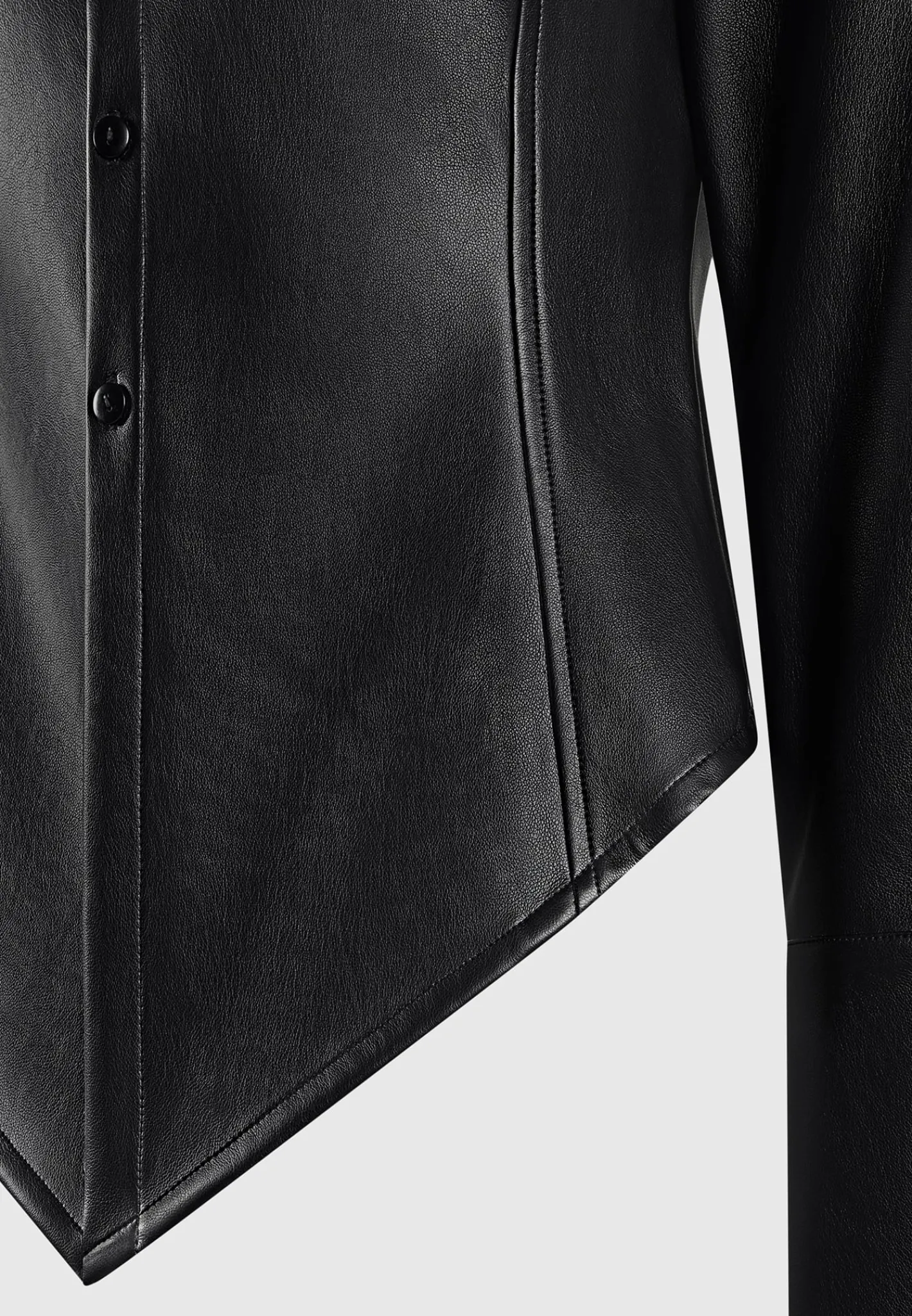 Vegan Leather Angled Shirt -^Manière De Voir Fashion