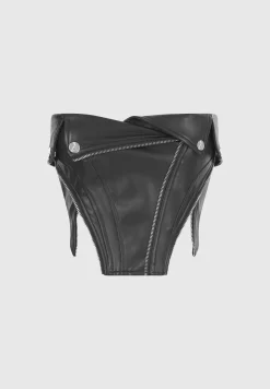 Vegan Leather Biker Corset -^Manière De Voir Fashion