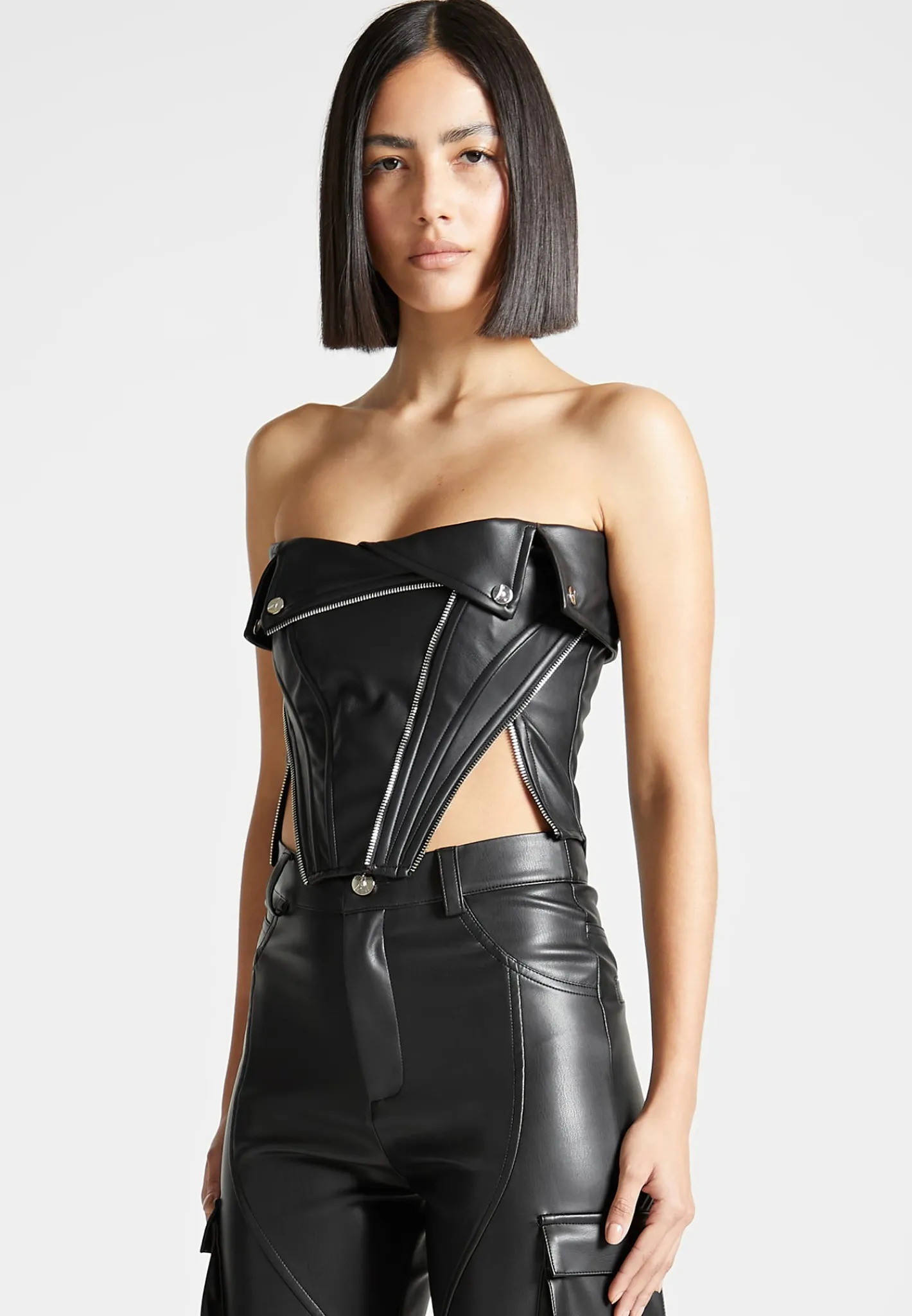 Vegan Leather Biker Corset -^Manière De Voir Fashion
