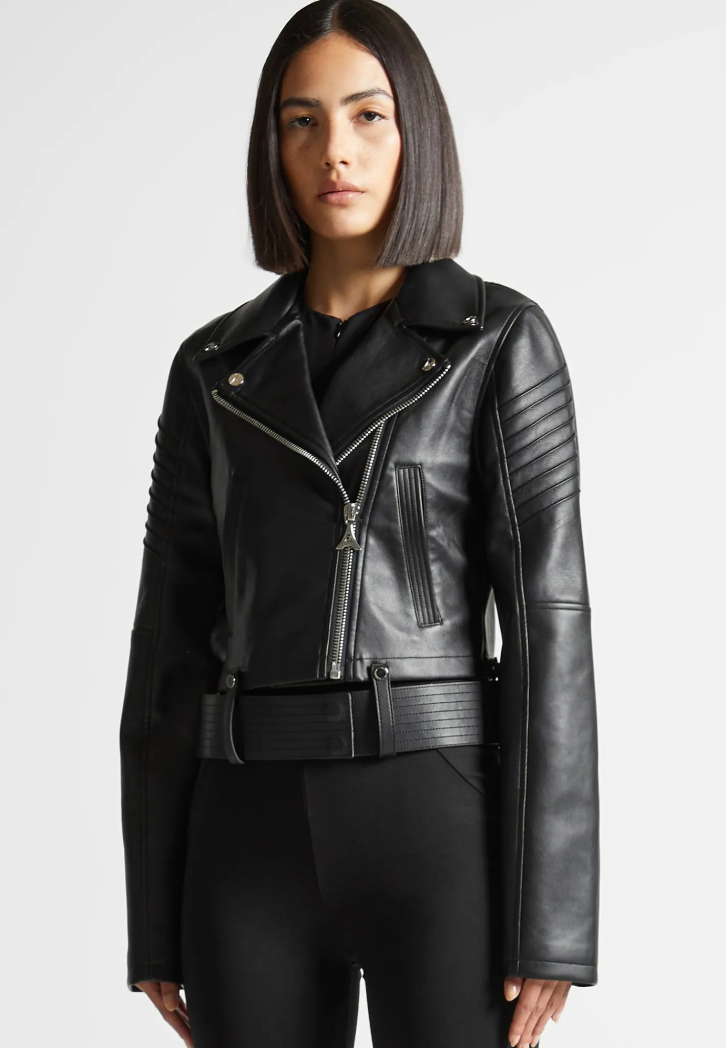Vegan Leather Biker Jacket -^Manière De Voir Online