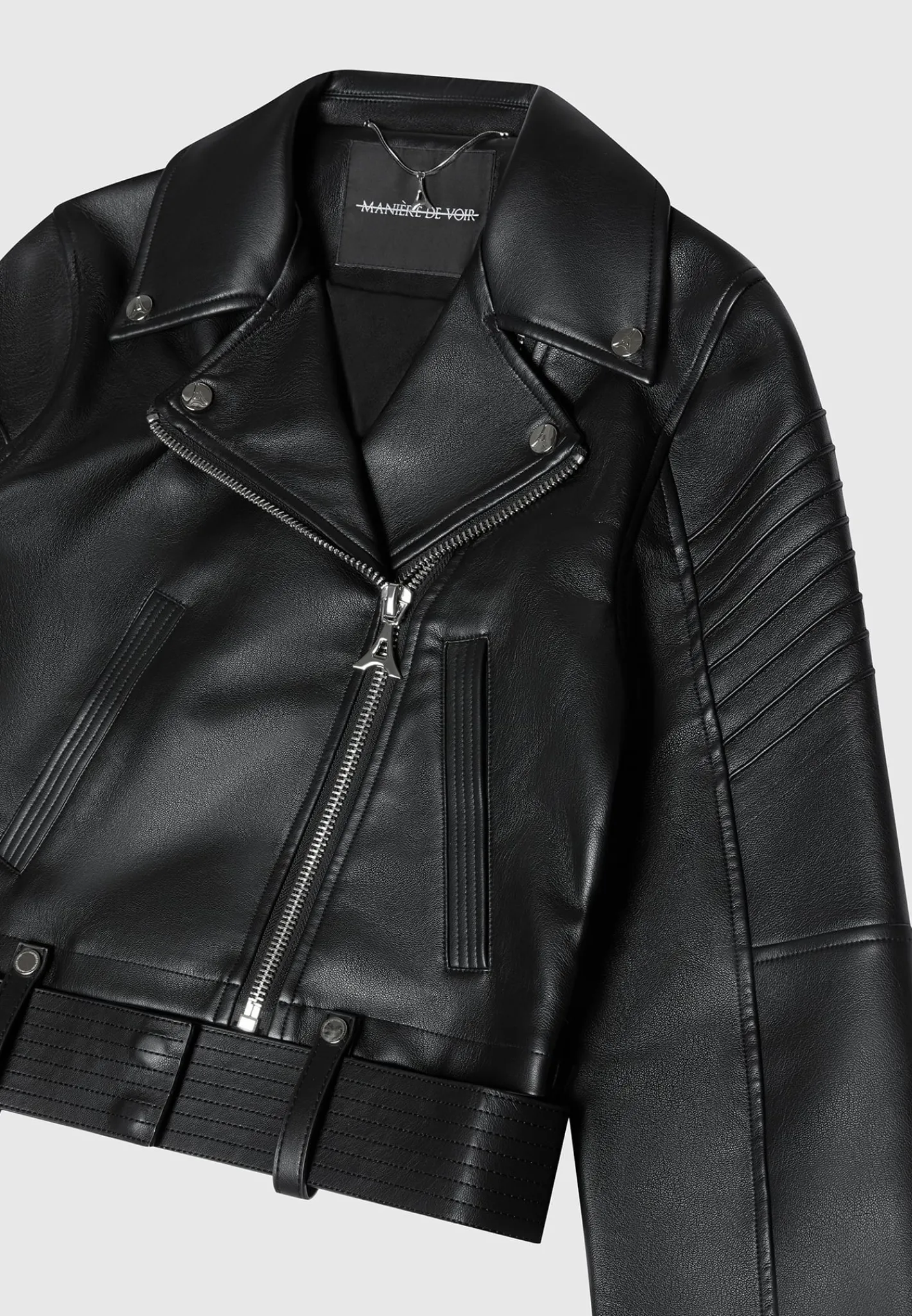 Vegan Leather Biker Jacket -^Manière De Voir Online