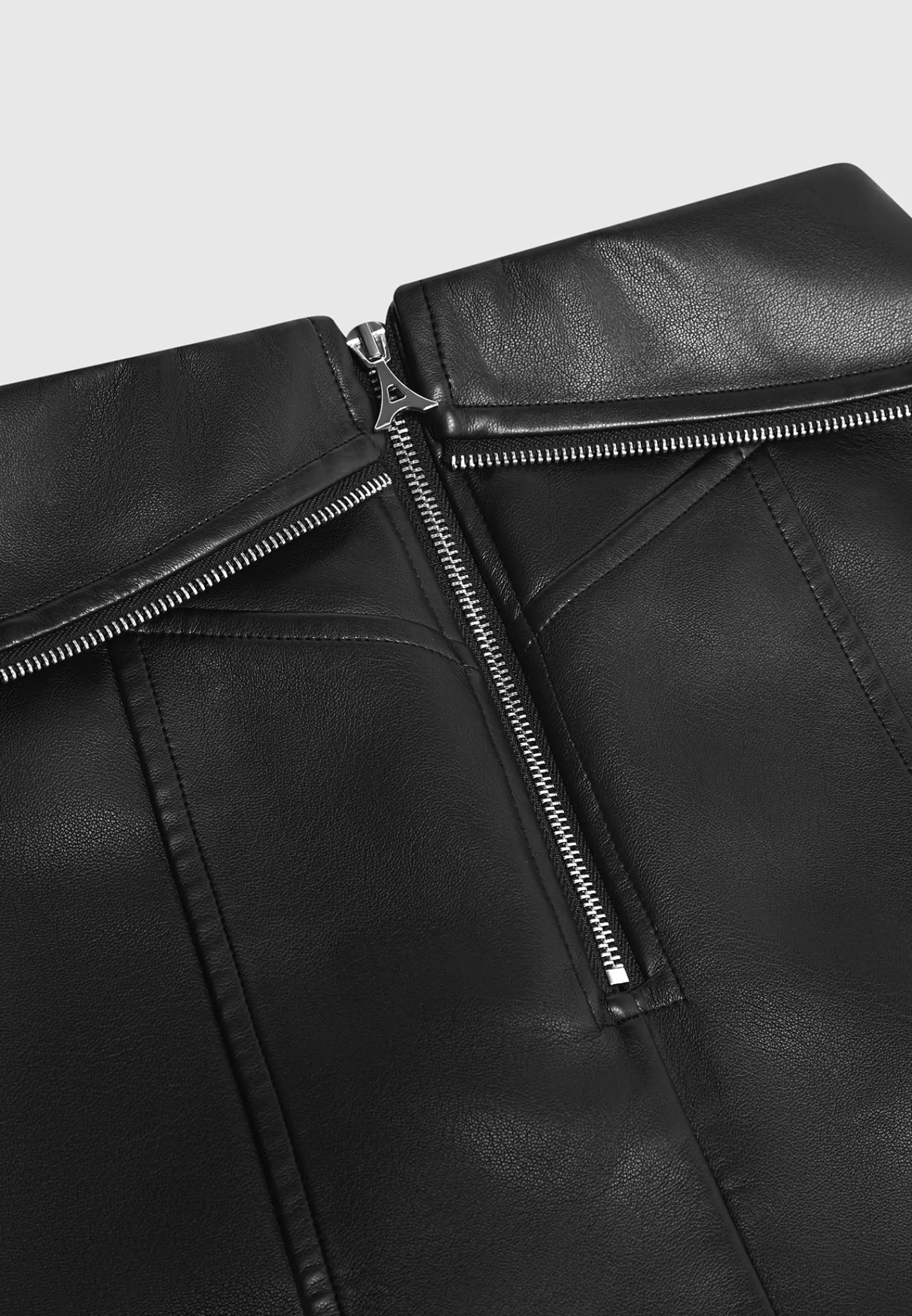 Vegan Leather Biker Mini Skirt -^Manière De Voir Clearance