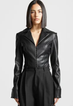 Vegan Leather Blazer Bodysuit -^Manière De Voir Best