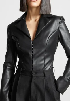Vegan Leather Blazer Bodysuit -^Manière De Voir Best